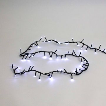 Cadena luminosa GÜNTER, 350 LED, blanco frío, para exteriores, 8 programas, 7,5 m