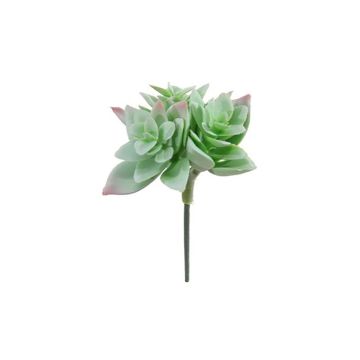 Echeveria macdougallii artificial ODINU, varilla, verde-gris-rojo, 8cm