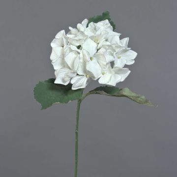 Flor artificial hortensia GUNILLA, Eco Collection, blanco-lila, 60 cm, Ø 12 cm