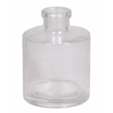 Botella decorativa ORINOCO, vidrio, transparente, 8,8 cm, Ø 6,7 cm