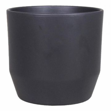 Maceta LENAS, cerámica, antracita mate, 16 cm, Ø 17,5 cm