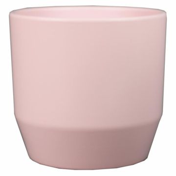 Maceta LENAS, cerámica, rosa claro mate, 9 cm, Ø 8 cm