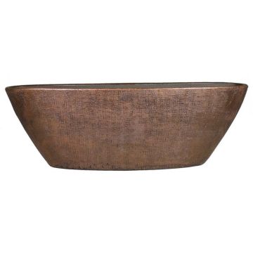 Cuenco AGAPE, forma de barquito, cerámica, con vetas, cobre, 68 x 19 x 24 cm Cuenco AGAPE, forma de barquito, cerámica, con vetas, cobre, 68 x 19 x 24 cm