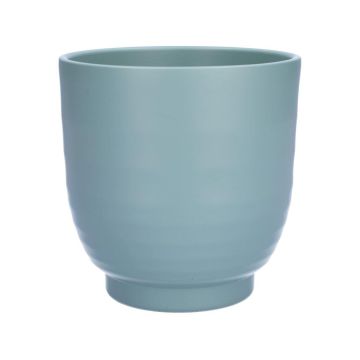 Macetero DARWONU, cerámica, azul claro mate, 14 cm, Ø 13,5 cm