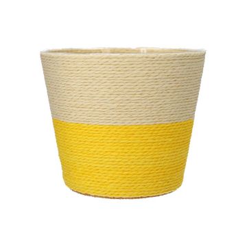Cesta para plantas NERIONKO DUO, beige-amarillo, 13 cm, Ø 15,5 cm Cesta para plantas NERIONKO DUO, beige-amarillo, 13 cm, Ø 15,5 cm