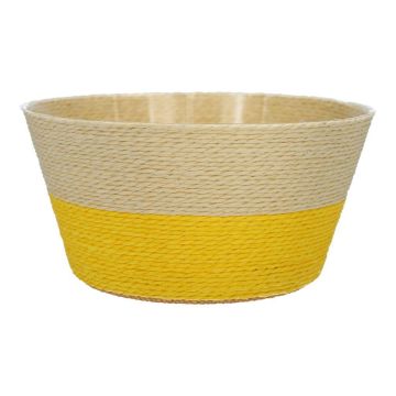 Cesta para plantas NERIONKO DUO, beige-amarillo, 10 cm, Ø 19 cm Cesta para plantas NERIONKO DUO, beige-amarillo, 10 cm, Ø 19 cm