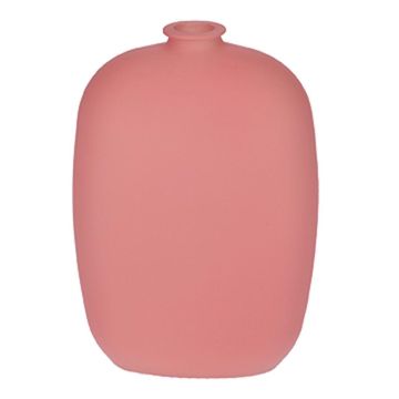Botella Meplat PAISANTO de vidrio, rosa antiguo mate, 10 x 4,5 x 14,5 cm