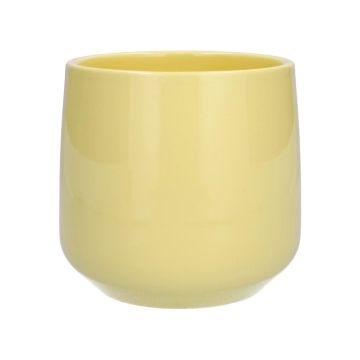 Maceta ZIOKA de cerámica, amarillo mate, 13,5 cm, Ø 14,5 cm