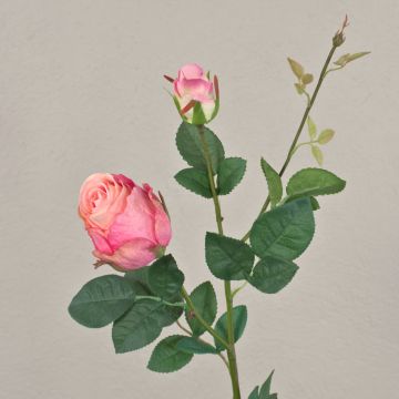 Rosa artificial CARUSA, rosa, 80cm, Ø8cm