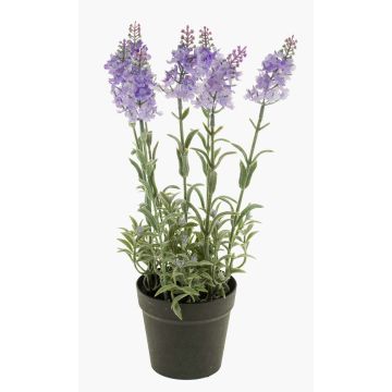 Lavanda artificial LOUISE, maceta decorativa, violeta claro, 30cm, Ø3cm