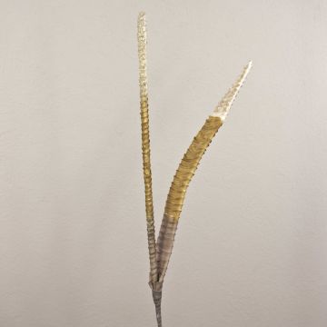 Hojas artificiales de Aloe aristata ALESANDRO, brillo, marrón-oro, 95cm