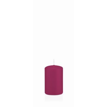 Vela de bloque MAEVA, magenta, 8cm, Ø5cm, 18h - Made in Germany