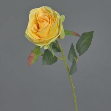 Rosa sint&eacute;tica SIMONY, amarillo, 45cm, &Oslash;8cm