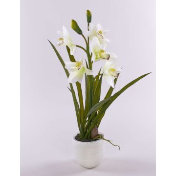 Orquídea Cymbidium artificial NALA maceta terracota, crema, 50cm, Ø7-10cm Orquídea Cymbidium artificial NALA maceta terracota, crema, 50cm, Ø7-10cm