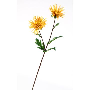 Rama de crisantemo artificial ESTELLE, amarillo-naranja, 70cm, Ø8-10cm