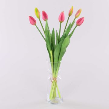 Ramo de tulipanes sintético LONA, rosa-verde, 45cm, Ø20cm Ramo de tulipanes sintético LONA, rosa-verde, 45cm, Ø20cm