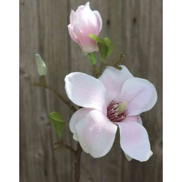 Magnolia de tela FEMI, rosa tenue, 35cm, Ø12cm