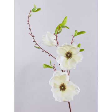 Rama de magnolia falsa FINAH, blanco-crema, 90cm, Ø9-15cm