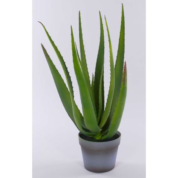 Aloe sintético NAMIKA, en tiesto decorativo, verde, 50cm, Ø25cm