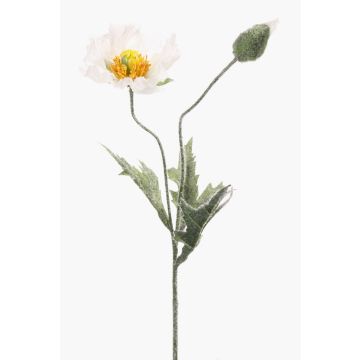 Ababol artificial QUINTA, blanco, 40cm, Ø9cm