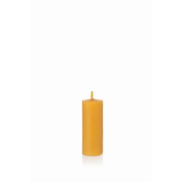 Vela de pilar de cera de abejas BABETTE, amarillo-natural, 10cm, Ø4cm, 20h - Made in Germany