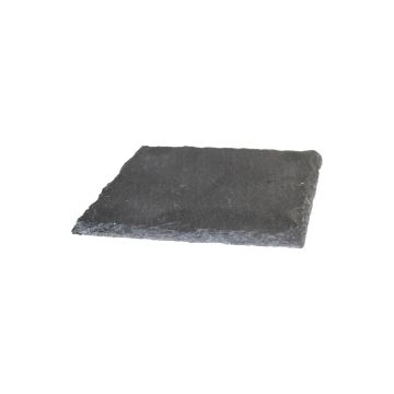 Plato para velas cuadrado de pizarra MARIANO, antracita, 12x12cm Plato para velas cuadrado de pizarra MARIANO, antracita, 12x12cm