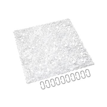 Separador de ambientes LUCIE, líneas, transparente, juego de 4, 30 cm