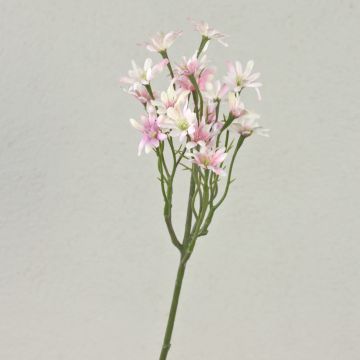 Flor sintética de estrella de los arroyos NAMINA, blanco-rosa, 45cm