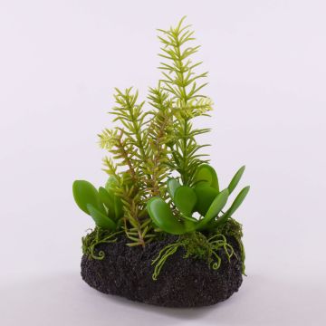 Arreglo de suculentas artificiales BAMBI en bola de tierra, verde, 19cm Arreglo de suculentas artificiales BAMBI en bola de tierra, verde, 19cm