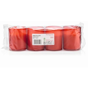 Luz para tumbas JESENIA, 4 piezas, rojo-blanco, 5,9cm, Ø5cm, 25h