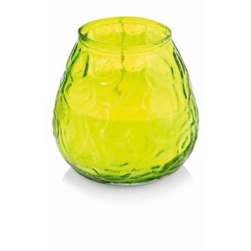 Portavelas MAYELA relleno de cera, verde manzana, 10,5cm, Ø10cm, 48h