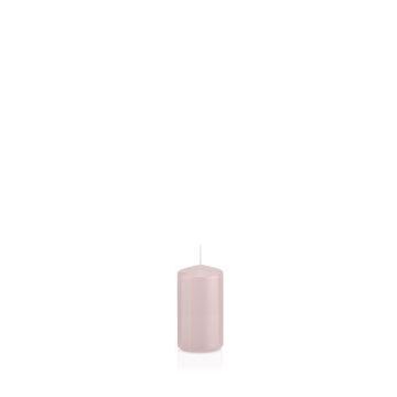 Vela MAEVA, rosa claro, 10 cm, Ø 6 cm, 33 h - Fabricada en Alemania