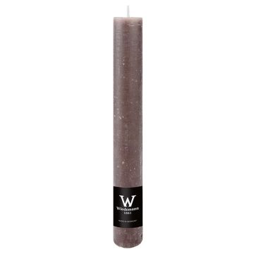 Vela cilíndrica AURORA, beige, 20 cm, Ø 3,5 cm, 23 h - Fabricada en Alemania