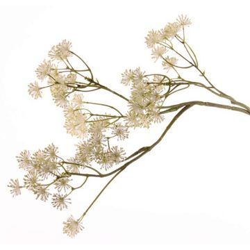 Rama de aralia artificial YARED, con flor, crema-verde, 85cm, Ø2,5cm