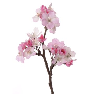 Rama de manzano artificial OCHUKO, con flores, fucsia-blanco, 35cm, Ø1,5-4cm