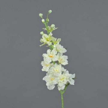 Delphinium sintético RASMINE, blanco-amarillo, 60cm, Ø5-7cm