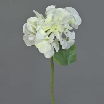 Mini hortensia artificial CHIDORI, blanco-verde, 30cm, Ø13cm