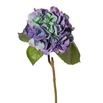 Hortensias artificiales CHIDORI, lila-azul-verde, 60 cm, Ø 20 cm