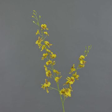Rama de orquídea Oncidium artificial TALIAH, amarillo, 85cm, Ø3-4cm