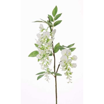 Rama de wisteria artificial NEZUMI, con flores, blanco, 105cm