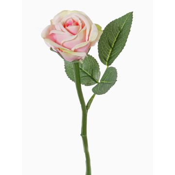 Mini rama de rosa sintética GABI, rosa-verde, 30cm, Ø6cm Mini rama de rosa sintética GABI, rosa-verde, 30cm, Ø6cm