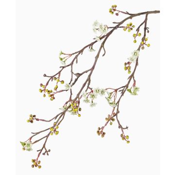 Rama de arce de imitación TABIO, con flores, blanco-verde, 95cm Rama de arce de imitación TABIO, con flores, blanco-verde, 95cm
