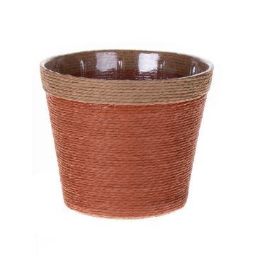 Cesta para flores NERIONKO, terracota-beige, 16cm, Ø19cm