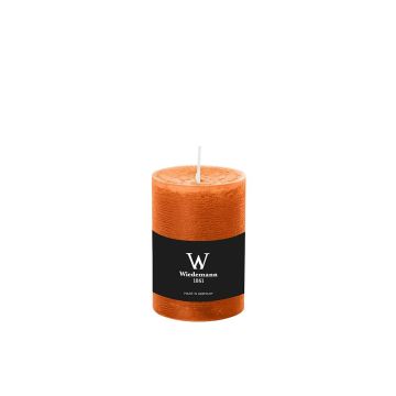 Vela en bloque para farolillo AURORA, naranja, 10cm, Ø6,8cm, 42h - Fabricado en Alemania