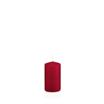 Vela de farol MAEVA, pilar, rojo oscuro, 8cm, Ø4cm, 12h - Made in Germany Vela de farol MAEVA, pilar, rojo oscuro, 8cm, Ø4cm, 12h - Made in Germany