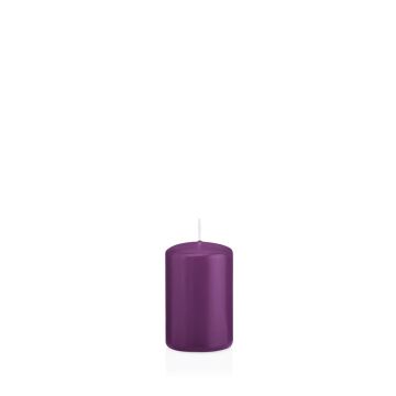 Vela de farol MAEVA, cilíndrica, violeta, 8cm, Ø5cm, 18h - Made in Germany