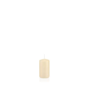 Vela de farol MAEVA, cilíndrica, crema, 10cm, Ø5cm, 23h - Made in Germany Vela de farol MAEVA, cilíndrica, crema, 10cm, Ø5cm, 23h - Made in Germany