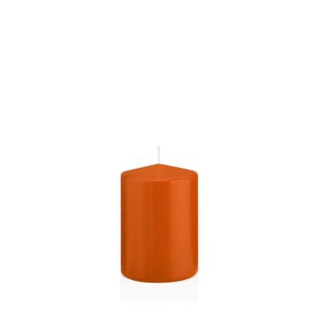 Vela de farol MAEVA, pilar, naranja, 10cm, Ø7cm, 42h - Made in Germany