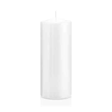 Vela de farol MAEVA, cilíndrica, blanco, 20cm, Ø8cm, 119h - Made in Germany