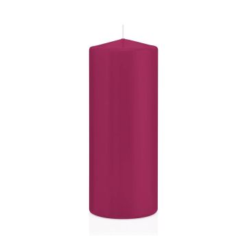 Vela de farol MAEVA, cilíndrica, magenta, 20cm, Ø8cm, 119h - Made in Germany